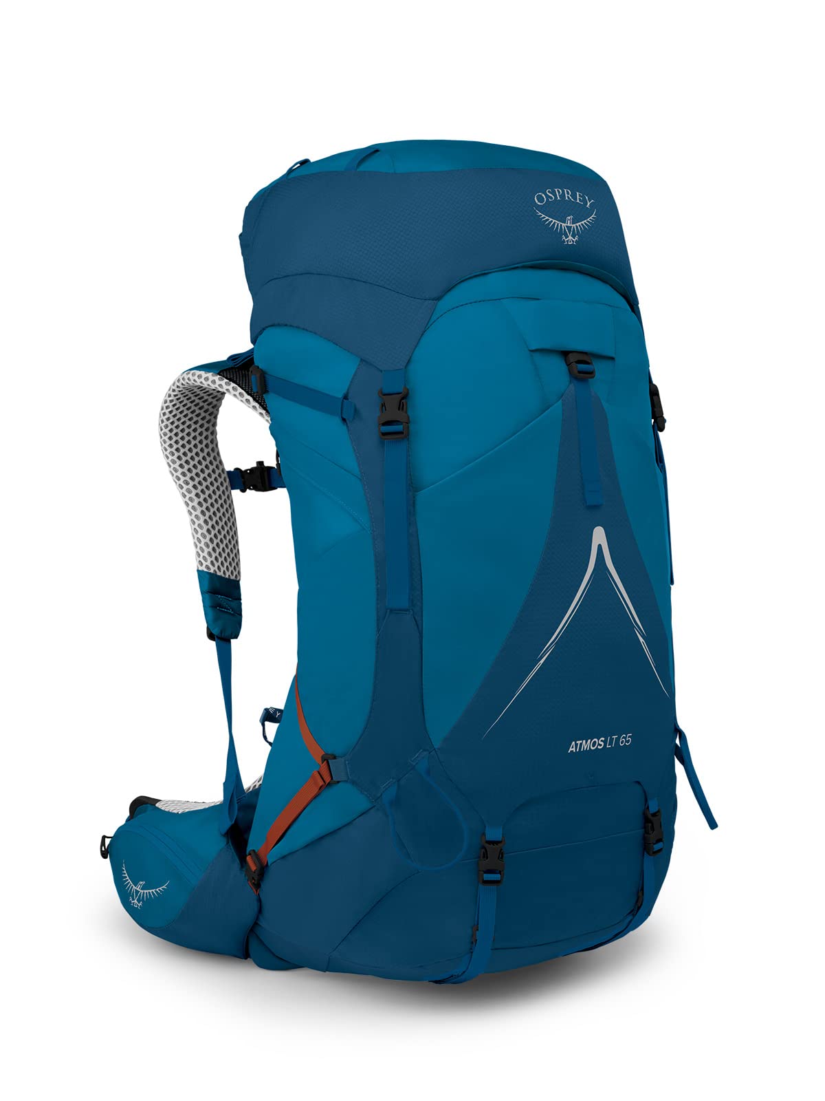 Osprey Atmos AG LT 65L Mens Backpacking Backpack Night Shift/Scoria Blue L/XL