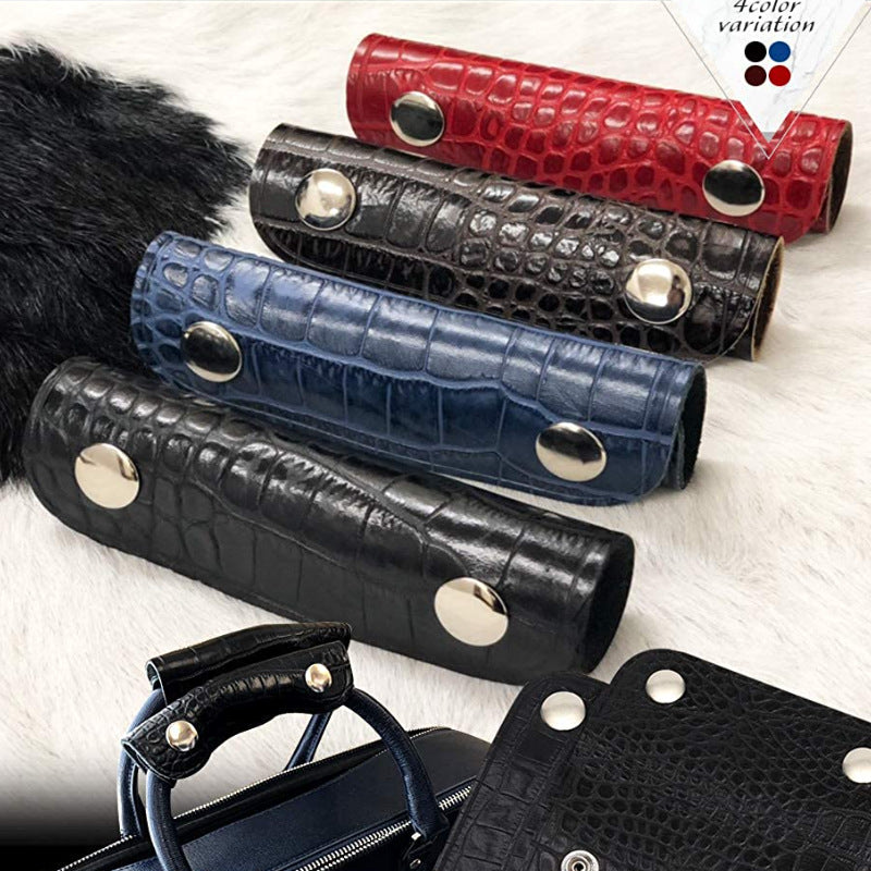 Detachable Leather Bag Handle with Crocodile Pattern