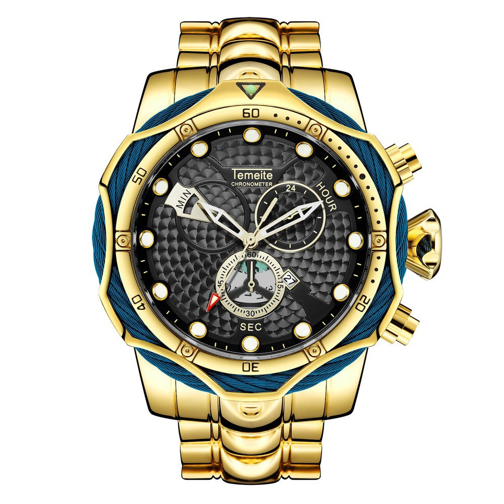 Men's Quartz Watch with Steel Band