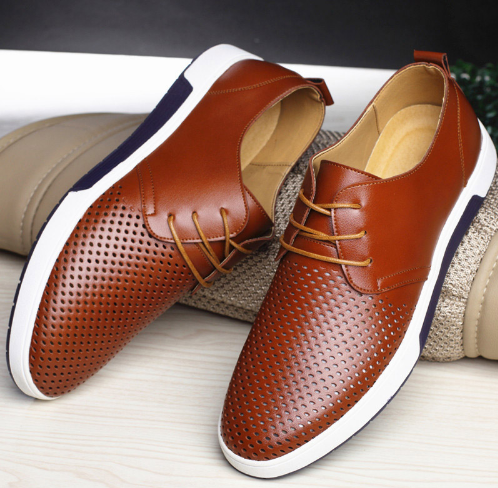 Men's Black Leather Business Formal Work Shoes