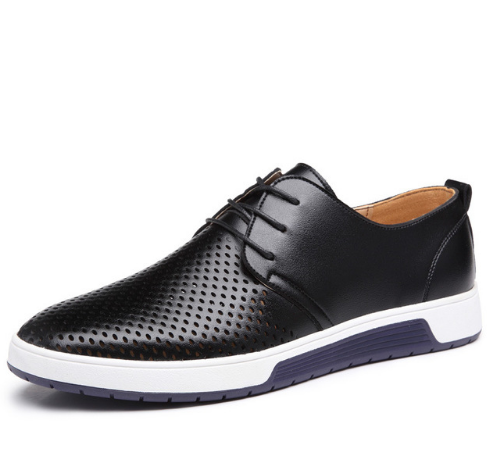 Men's Black Leather Business Formal Work Shoes