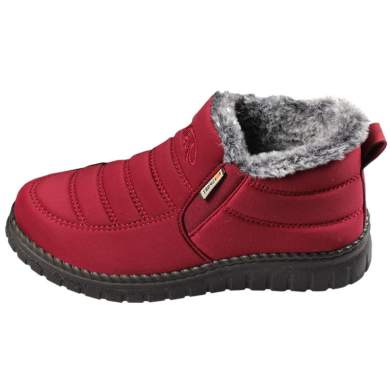 Women's Mid-Calf Snow Boots with Rabbit Fur Lining