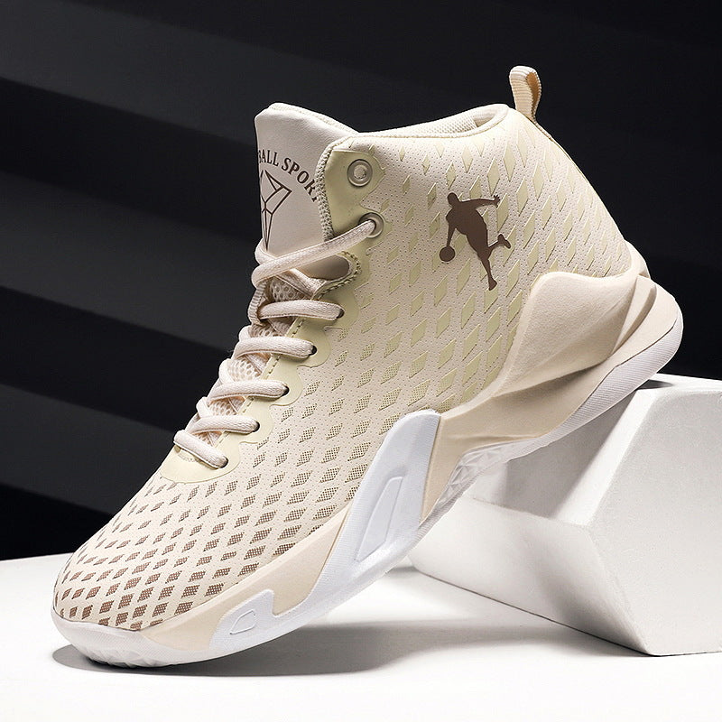 Men's and Women's High-Top Plaid Basketball Sneakers