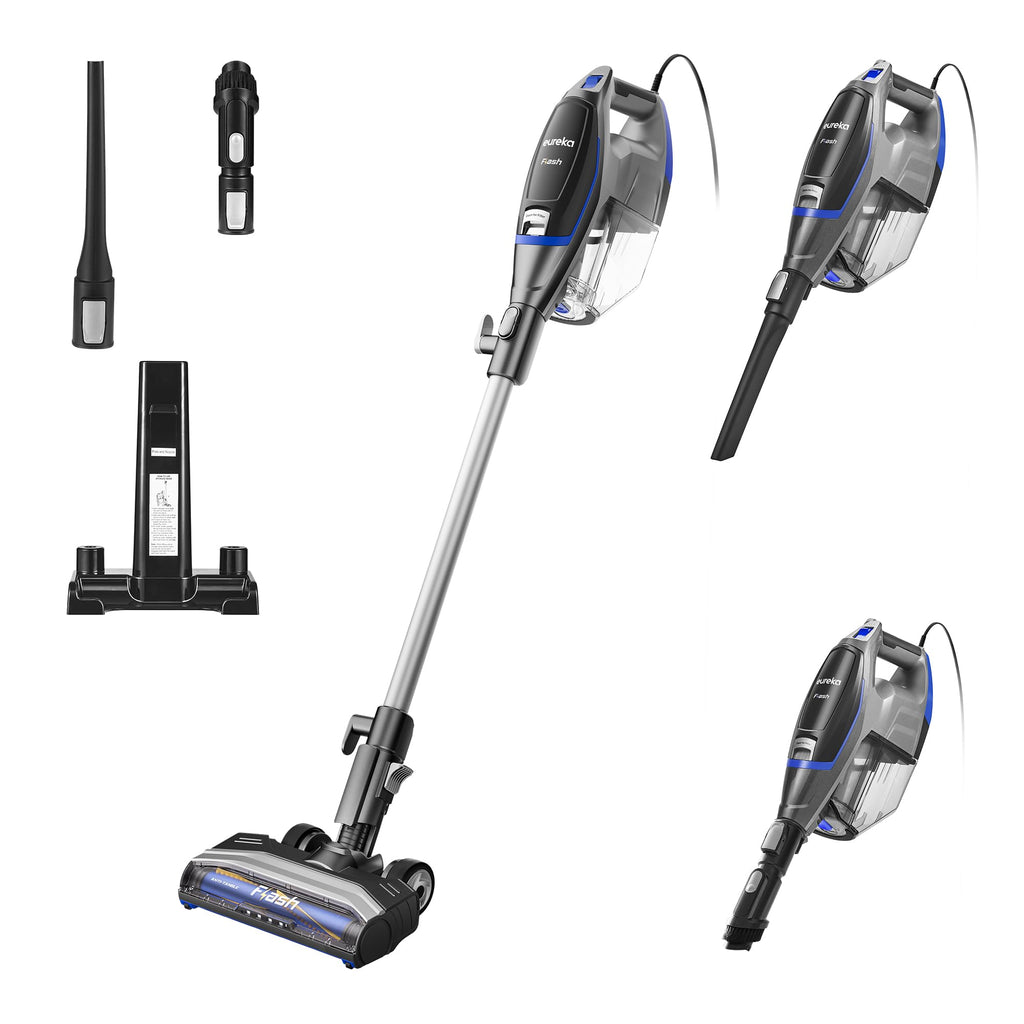 Eureka Corded Stick Vacuum Cleaner for Home Pet Hair Lightweight Vacuum Cleaner with Powerful Suction for Carpet Tile and Hard Floor Blue NES520BL 2-in-1 Flash Handheld Vac