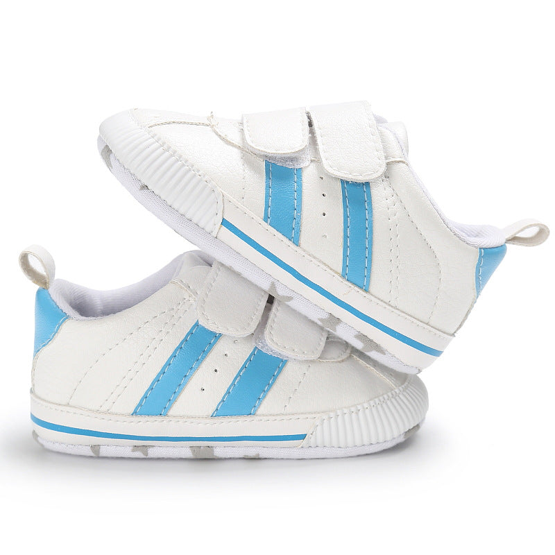 Baby Velcro White Sneakers - Soft Sole Toddler Shoes