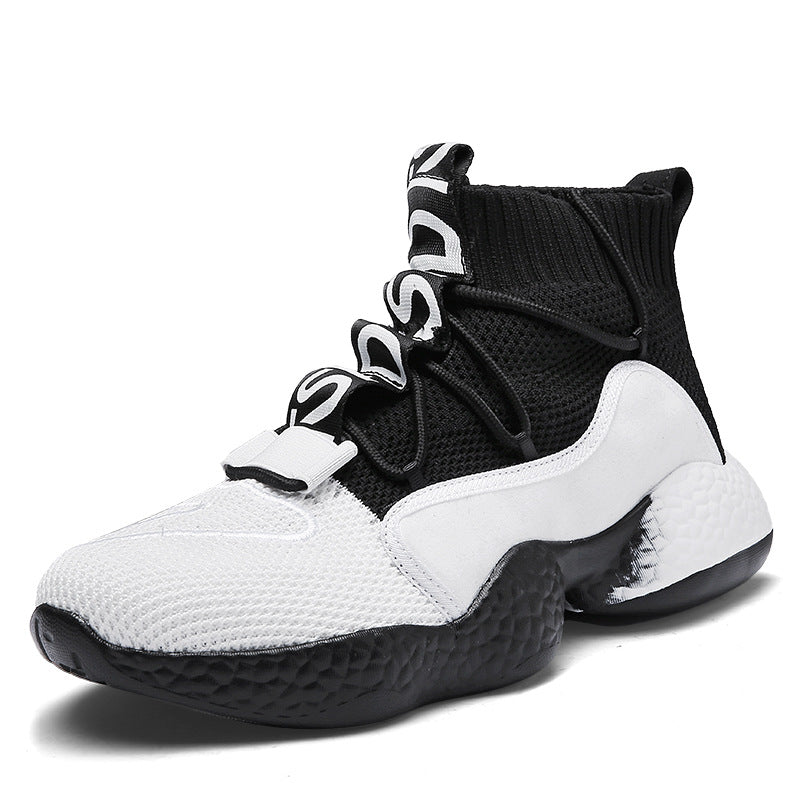 Men's High-Top Basketball Shoes - Breathable Fashion Sneakers
