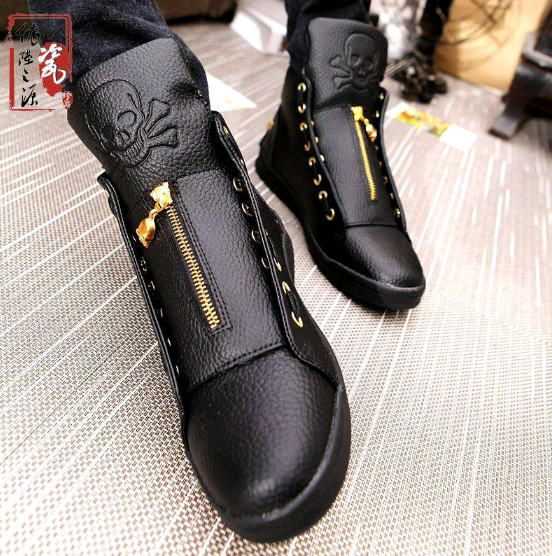 2020 Men's High-Top Skull Sneakers - Stylish Casual Shoes
