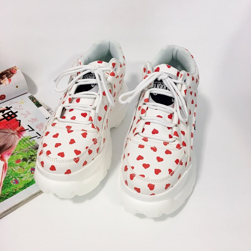 2490INS Women's Retro Thick Sole Sneakers (Korean Style)