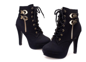 Knight Boots with Thick Waterproof Platform and High Heels