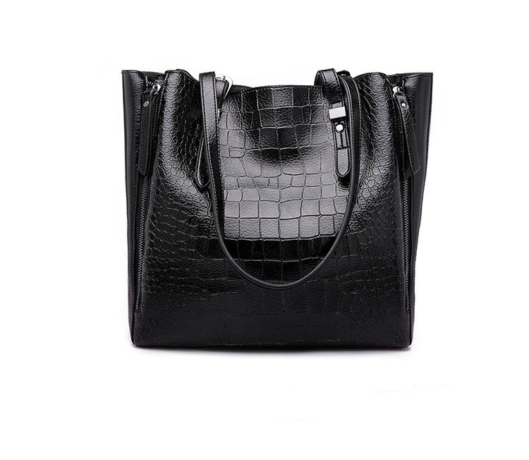 Versatile Crocodile Pattern Women's Shoulder Handbag