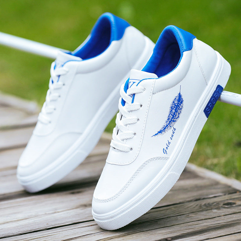Men's Casual Slip-On White Sneakers - Lightweight & Trendy