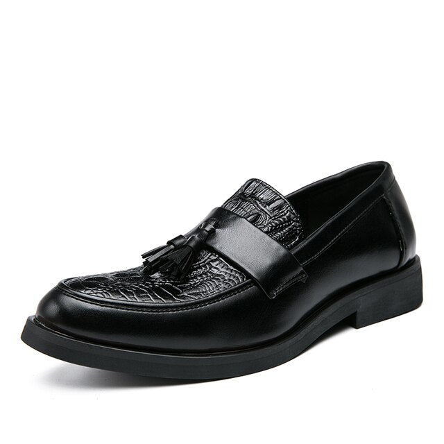 Luxury Crocodile Skin Leather Loafers for Men