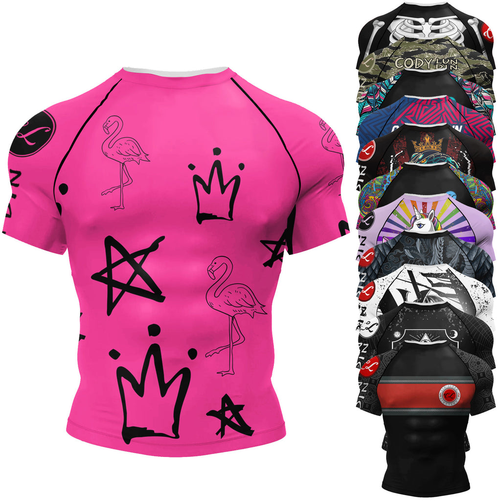 Men's 3D Digital Print Short Sleeve Athletic T-Shirt