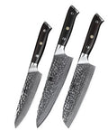 Hammered Chef Knife, Damascus Steel, Stainless Steel