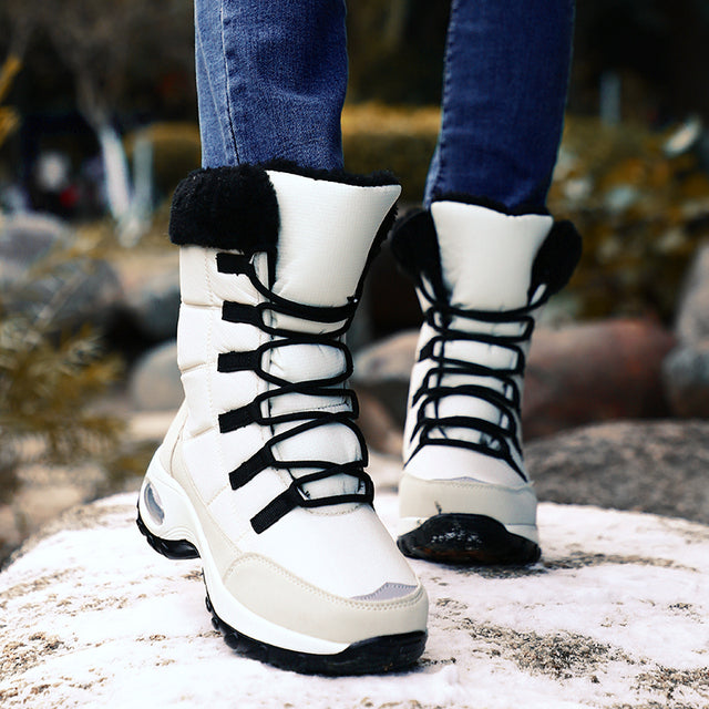 Women's Winter Snow Boots with Thickened Velvet Lining
