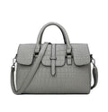 Crocodile Pattern Shoulder and Crossbody Handbag