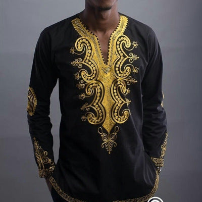 Men's Long Sleeve Printed T-Shirt