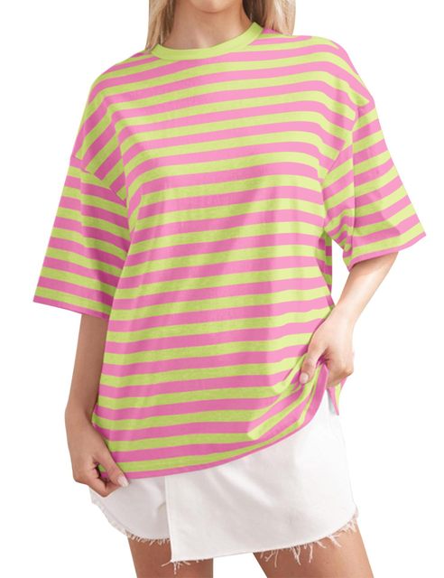 2024 Women's Summer Casual Striped Print T-Shirt