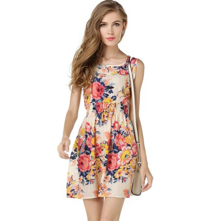 LIVA Chiffon Dress - Sleeveless Strap Dress 1138