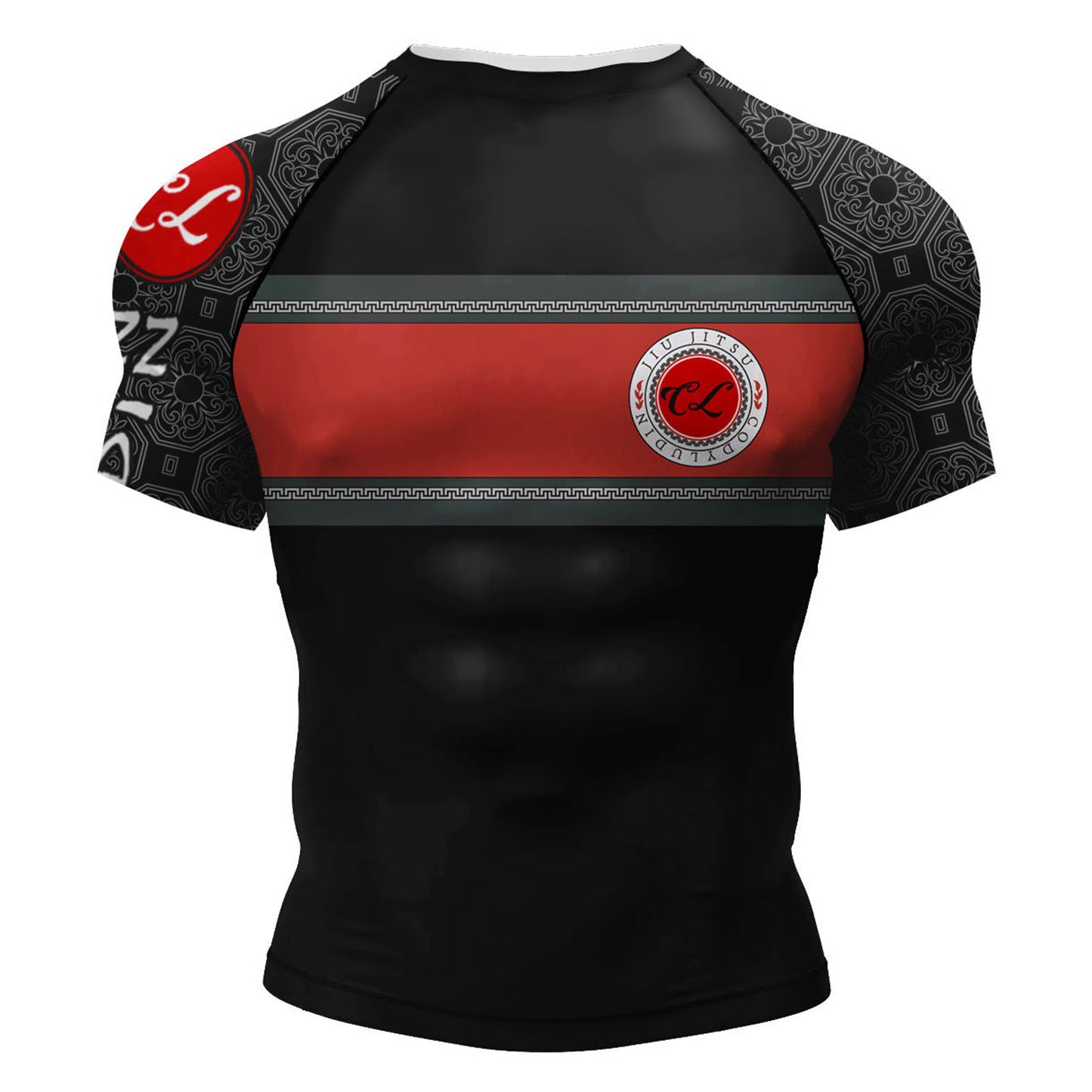 Men's 3D Digital Print Short Sleeve Athletic T-Shirt