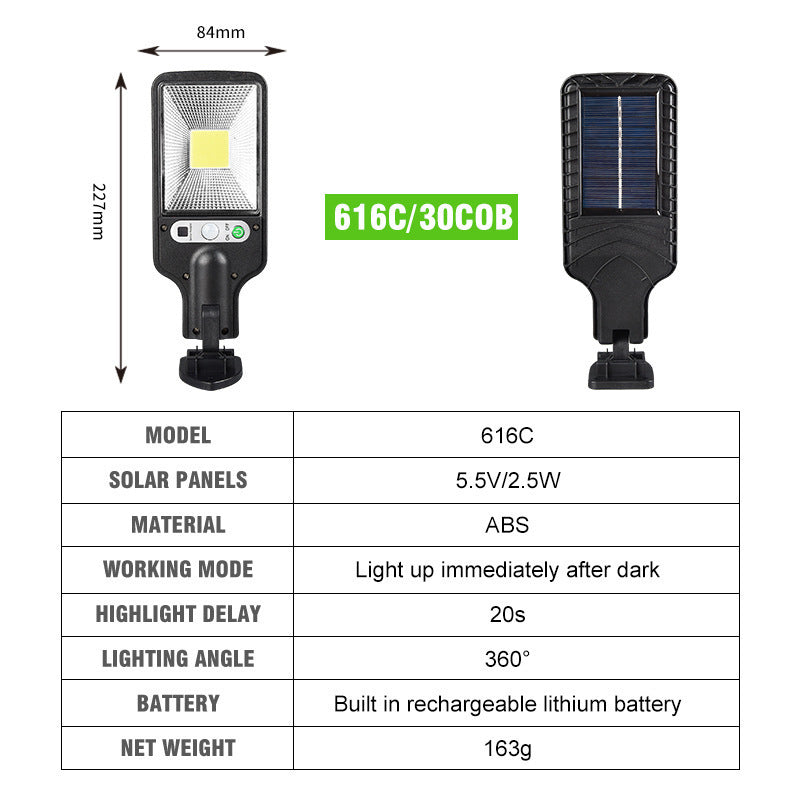 Outdoor Aluminum Solar Sensor LED Garden Wall Light