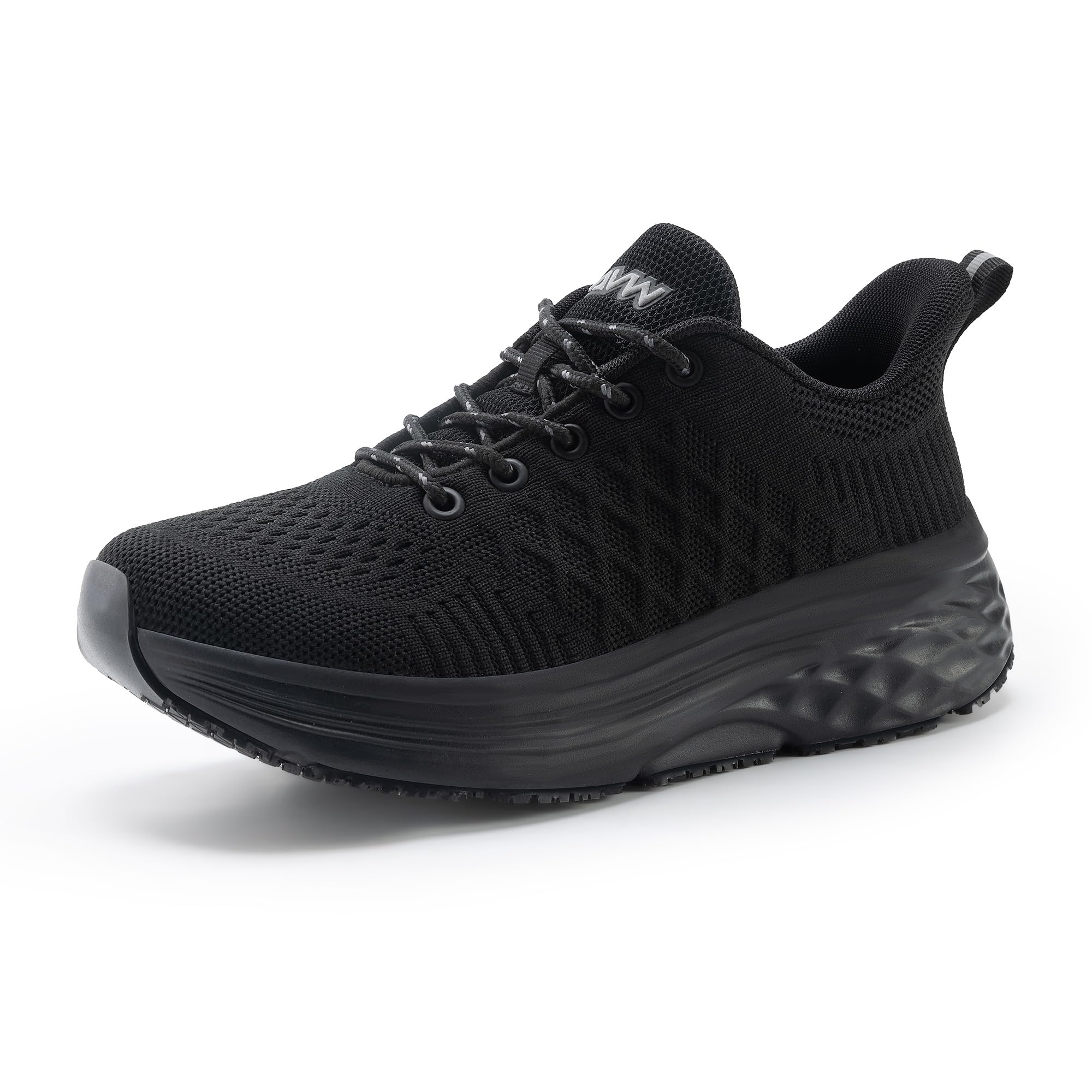 AVW Womens Non Slip Work Shoes Slip On Sneakers Water Resistant Walking Shoes Food Service Chef Kitchen Shoes Zapatos Antideslizantes para Mujer Black