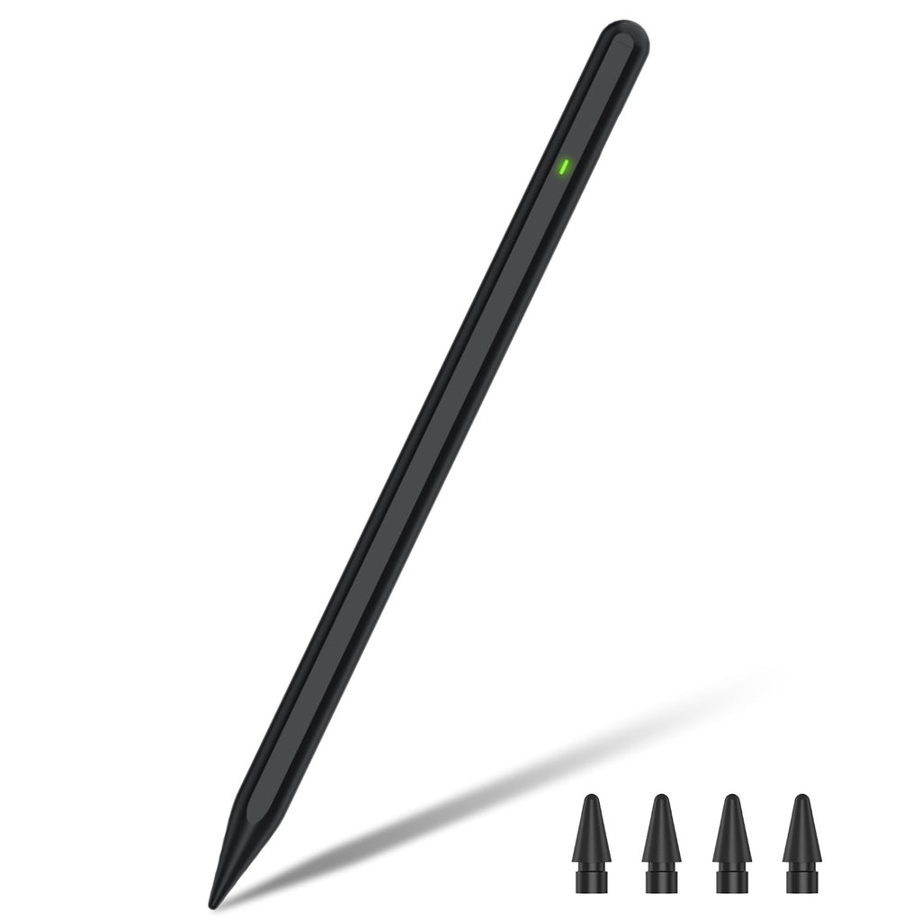 Stylus Pen for iPad Apple Apple Pencil with Palm Rejection&Tilt Sensitivity iPad Pencil for 2018-2024 Apple iPad 6-10 iPad Pro 12.9"/11"/13" M4 iPad Air 5/4/3/11"-13" M2 iPad Mini 6/5 Black
