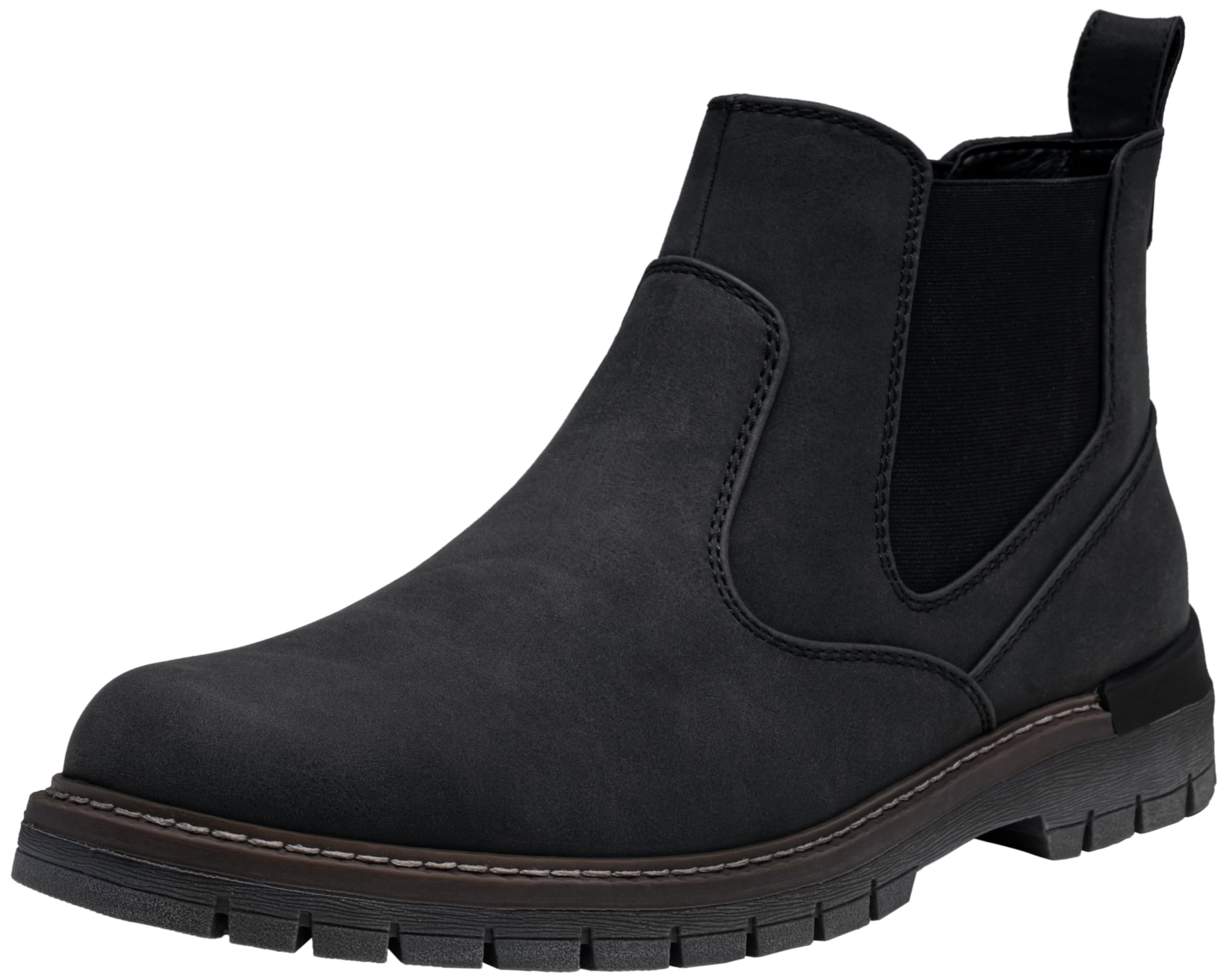 Jousen Mens Boots Retro Mens Casual Boots Chelsea Boots Mens Slip On Boots for Men(AMY8121A Black 10.5)