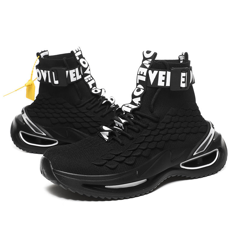Men's High-Top Black Casual Sports Shoes for Fall 2020