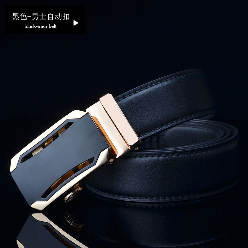 Men's Genuine Leather Automatic Buckle Belt (Wholesale)