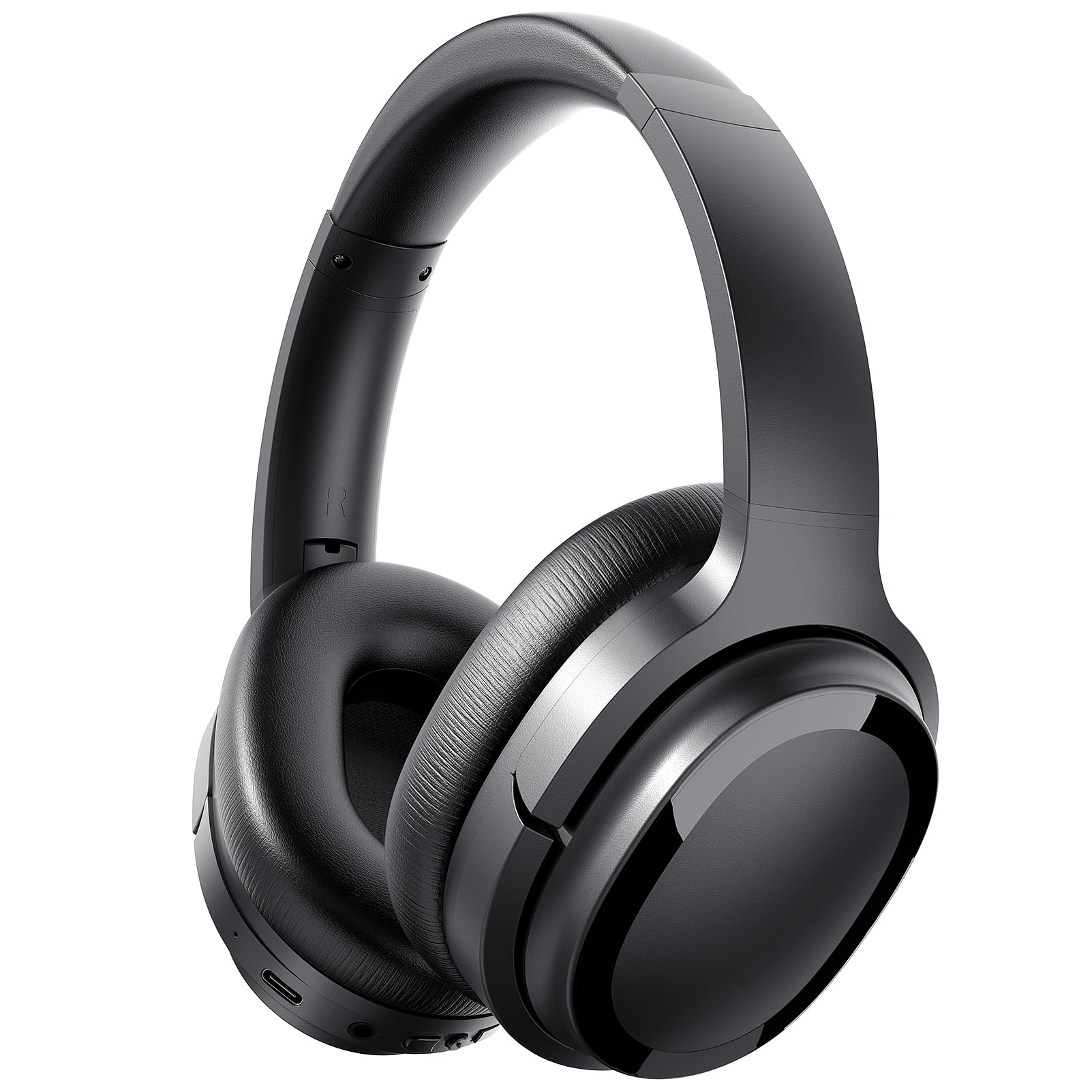 tapaxis Hybrid Active Noise Cancelling Headphones Wireless Over Ear Bluetooth Headphones Noise canceling Headphones with mic Deep Bass Comfortable Fit 30Hrs for Travel/Home/Office Ink Black