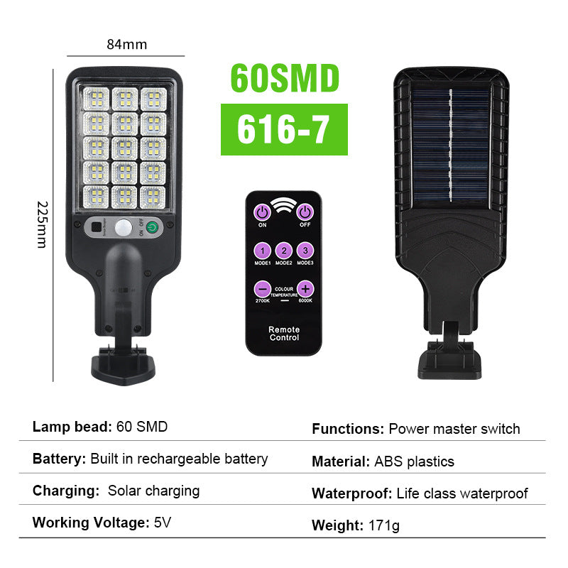 Outdoor Aluminum Solar Sensor LED Garden Wall Light