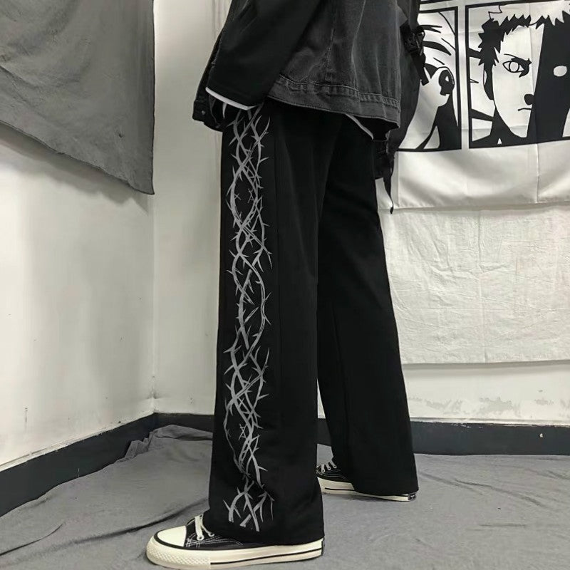 Korean Style Loose Fit Wide Leg Sports Pants