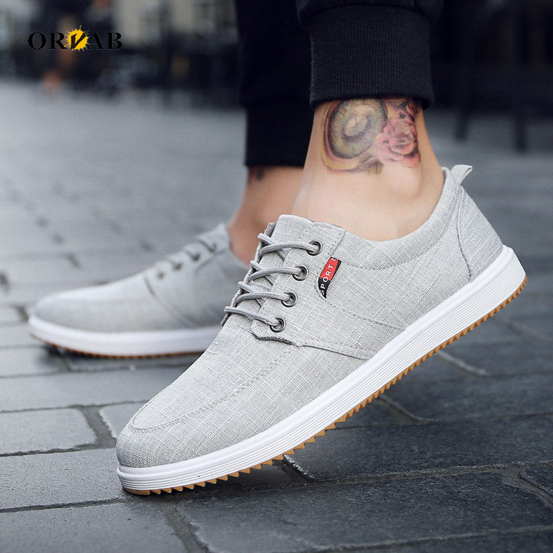 Men's Breathable Linen Moccasin Loafers - Casual Shoes
