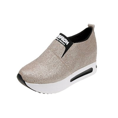 Women's High-Top Sequin Sneakers and Flats