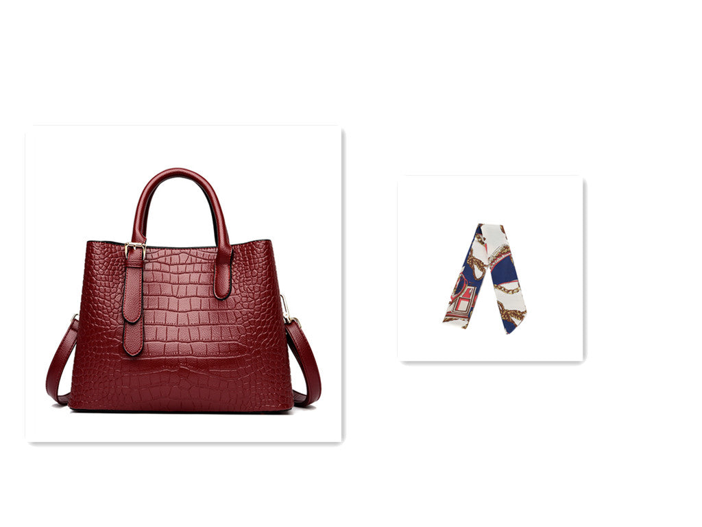 Crocodile Pattern Women's Fashion Handbag