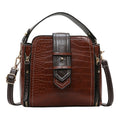 Vintage Crocodile Pattern Shoulder Tote Bag