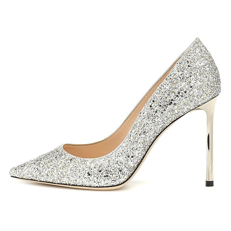 Crystal Sequins High Heels for Spring Fashion