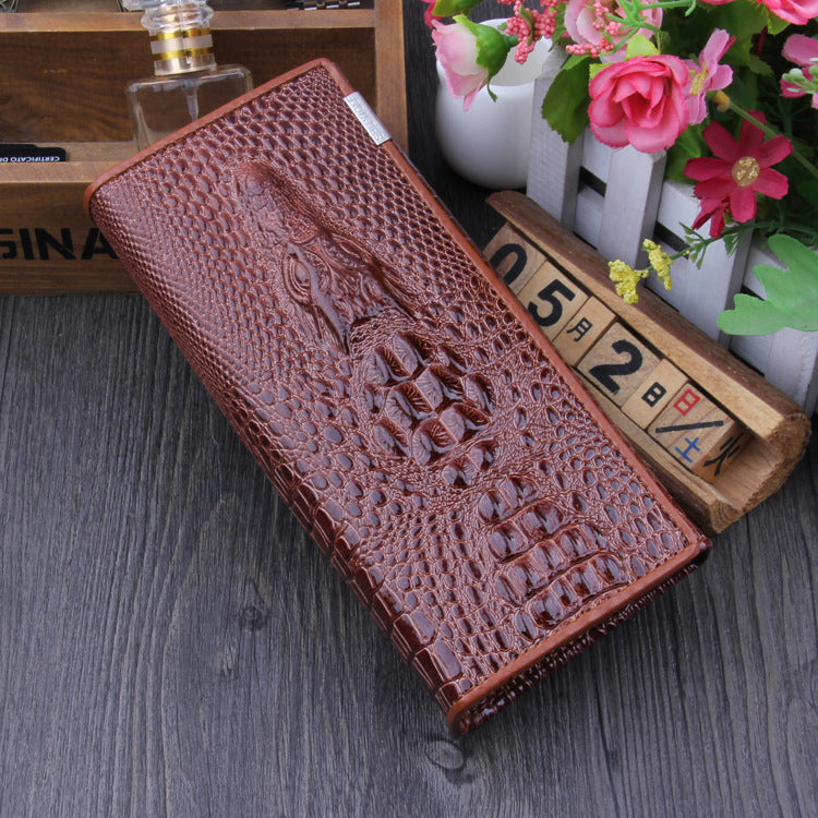 Crocodile Pattern Women's Long Wallet and Purse