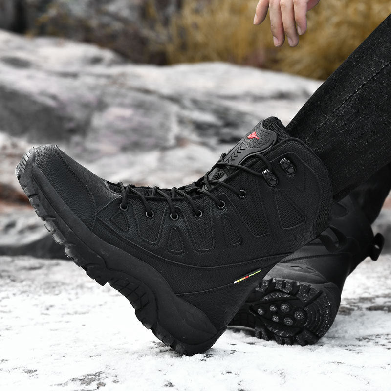 Men's Breathable Hi-Top Hiking Platform Sneakers