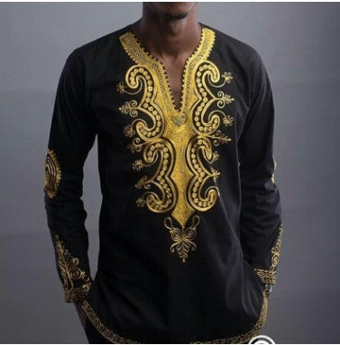 Men's Long Sleeve Printed T-Shirt
