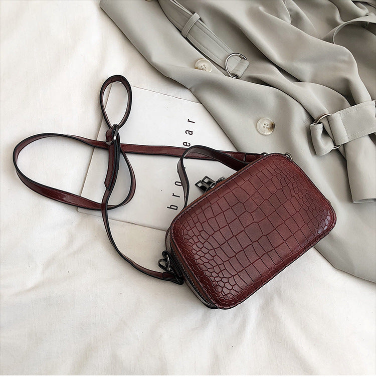 Fashion Crocodile Pattern Handbag - Retro Style