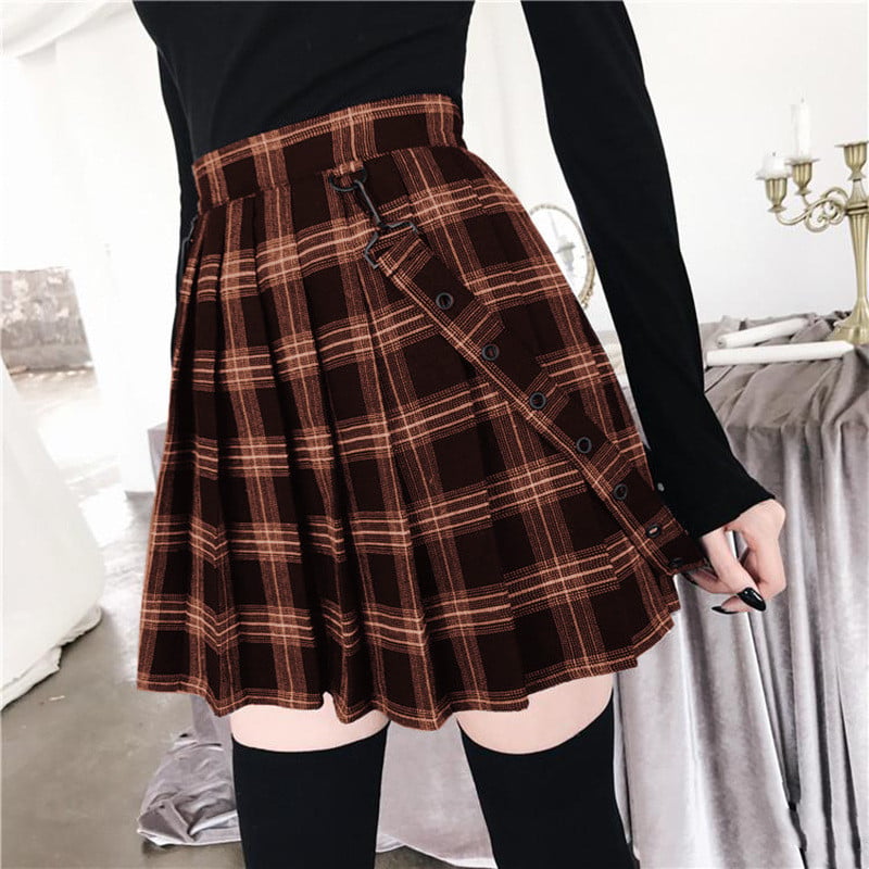 High Waist A-Line Pleated Skirt