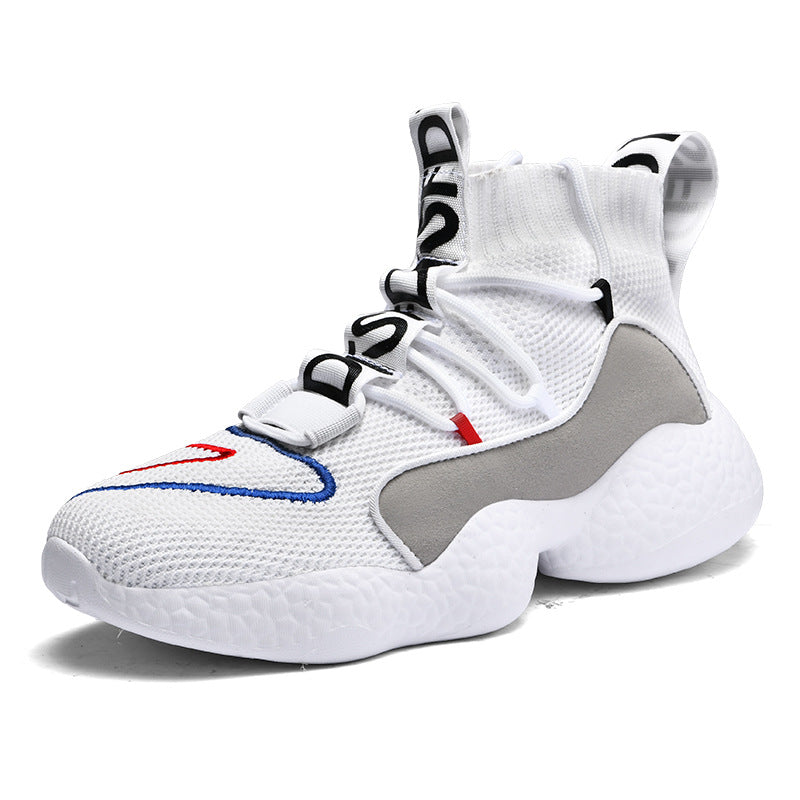Men's High-Top Basketball Shoes - Breathable Fashion Sneakers