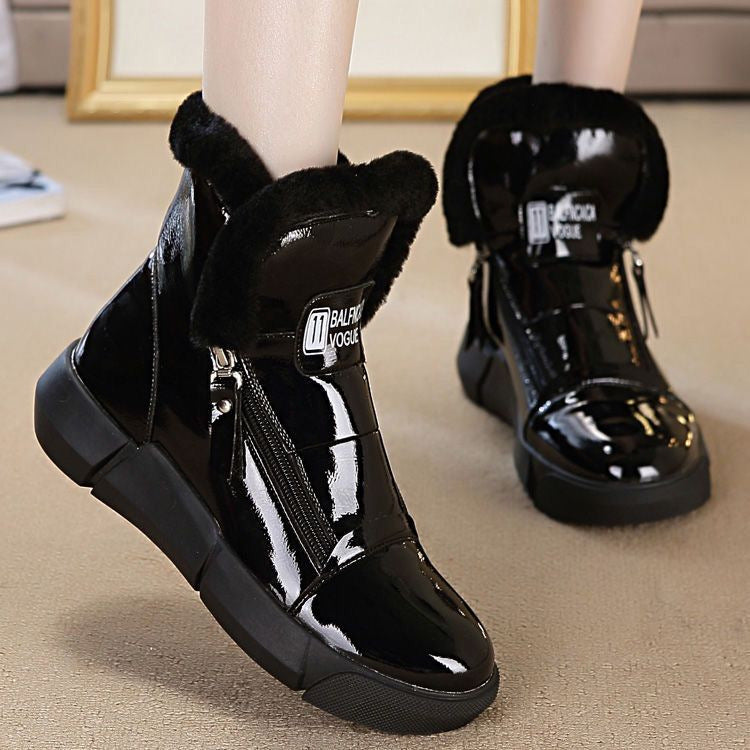 2020 Women's Winter Short Plush Snow Boots with Thick Sole