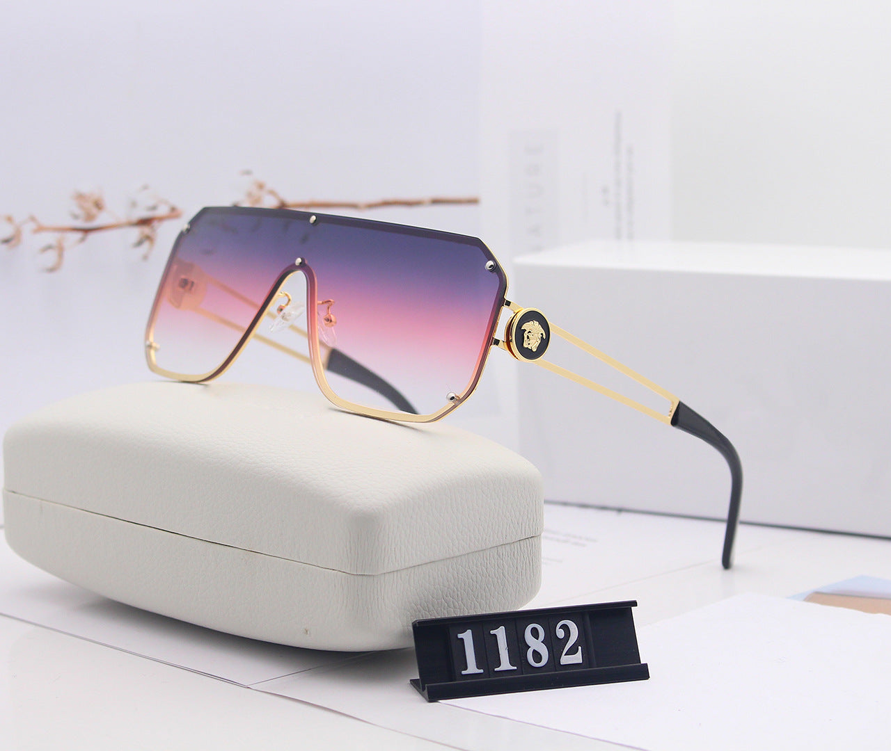 Fashionable Gradient Rimless Sunglasses for Adults