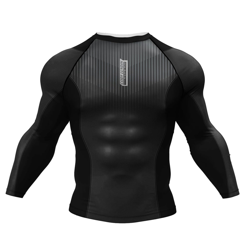 Red Plume Men’s Athletic Long Sleeve Compression Shirts/Men’s Cool Compression Top for Sports