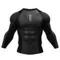 Red Plume Men’s Athletic Long Sleeve Compression Shirts/Men’s Cool Compression Top for Sports