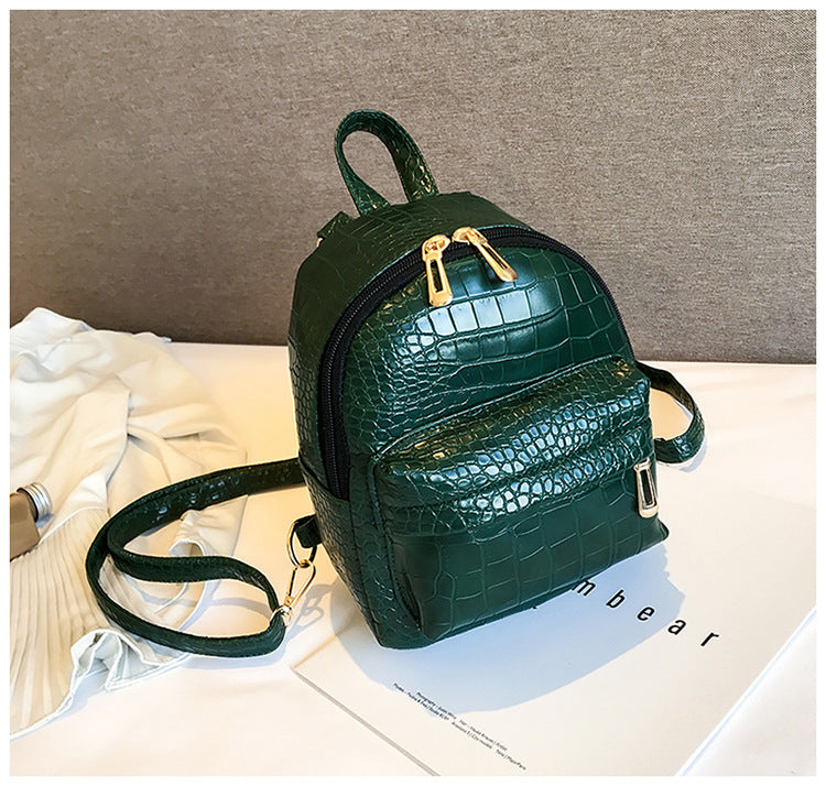 Trendy Crocodile Pattern Backpack for Women