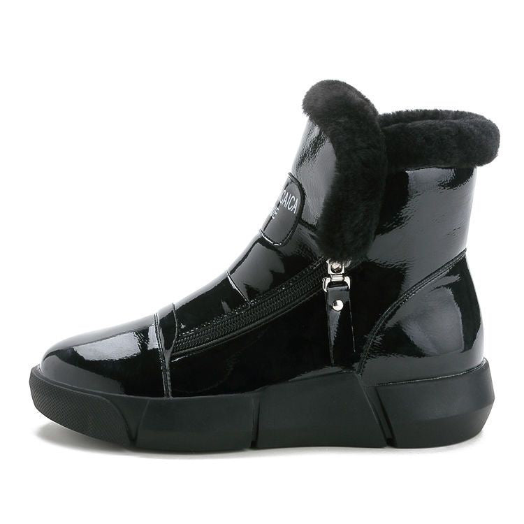 2020 Women's Winter Short Plush Snow Boots with Thick Sole